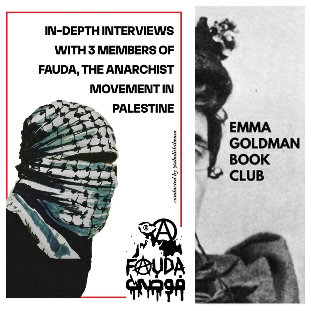 EGBC
Dec 2
7pm
Lit.
In-depth interviews with 3 members of Fauda, the Anarchist movement in Palestine 
<a href="/Fauda_en/">Fauda🏴</a>
<a href="/abolishtheusa/">abolishtheusa</a>
intimitescriminelles.noblogs.org/?p=61
Zine designed by <a href="/HATERSCAFE/">HATERS CAFE 🧱</a>
<a href="/finnsplacetx/">Finn's Place</a>
5860 Interstate 20 Service Rd
Fort Worth, TX 76119
facebook.com/events/1681823…
