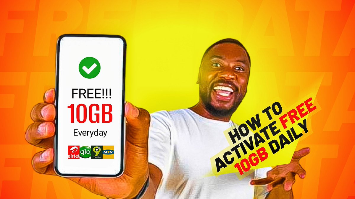 FemcomT's tweet image. How to get Free 10gb Data Daily All Networks
youtu.be/SSwGshMfXnE?si…
In this video I will show you how to get free 10gb data daily without spending a dine.
#freedata #mtn #mtndata #airteldata #glodata #9mobiledata #Nigeriadata #cheapdata #cheap #makemoneyonline #onlineearn #mtn