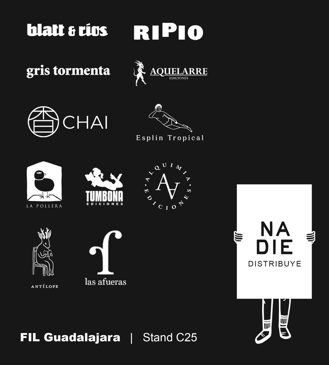 Lxs esperamos en nuestro stand de la <a href="/FILGuadalajara/">FIL Guadalajara</a> con estas grandes editoriales de Argentina, Chile, España y México. Stand C25, área nacional.