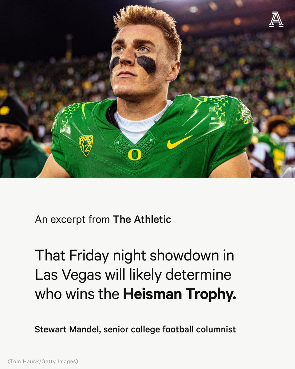 The Pac-12 championship game likely determines the Heisman winner in the biggest — and last — iteration of the game to date. Ryan Day faces question after Michigan's latest emphatic win. And the chaos is... still missing? @slmandel has more ⤵️ theathletic.com/5089550/2023/1…