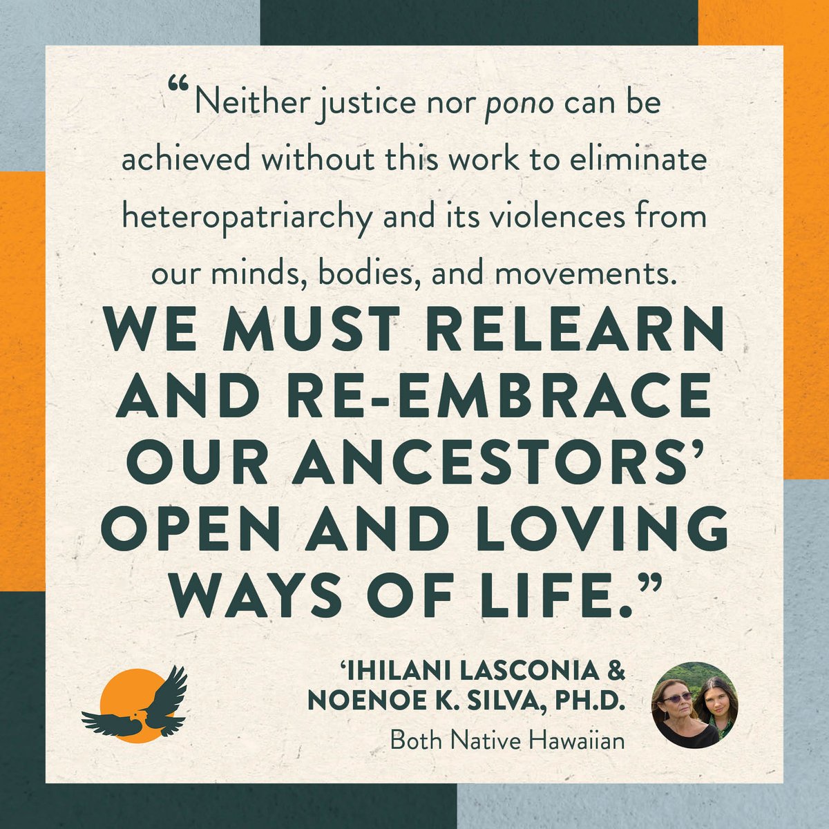 FNDI303's tweet image. This week, we continue our exploration of #NativeJustice. Read on as ʻIhilani Lasconia and Dr. Noenoe K. Silva discuss how heteropatriarchal violence, hypermasculinity, and homophobia threaten the current #HawaiianSovereignty movement: bit.ly/3SRvcDy