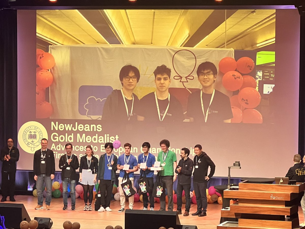 UK & Ireland Programming Contest (@ukiepc) on Twitter photo Big congrats to NewJeans from <a href="/UniofOxford/">University of Oxford</a> for winning #NWERC 2023 solving 11 problems and advancing to the world finals.
Congrats, however, to all the teams from the UK and Ireland that took part and had fun today. Big congrats to NewJeans from <a href="/UniofOxford/">University of Oxford</a> for winning #NWERC 2023 solving 11 problems and advancing to the world finals.
Congrats, however, to all the teams from the UK and Ireland that took part and had fun today.