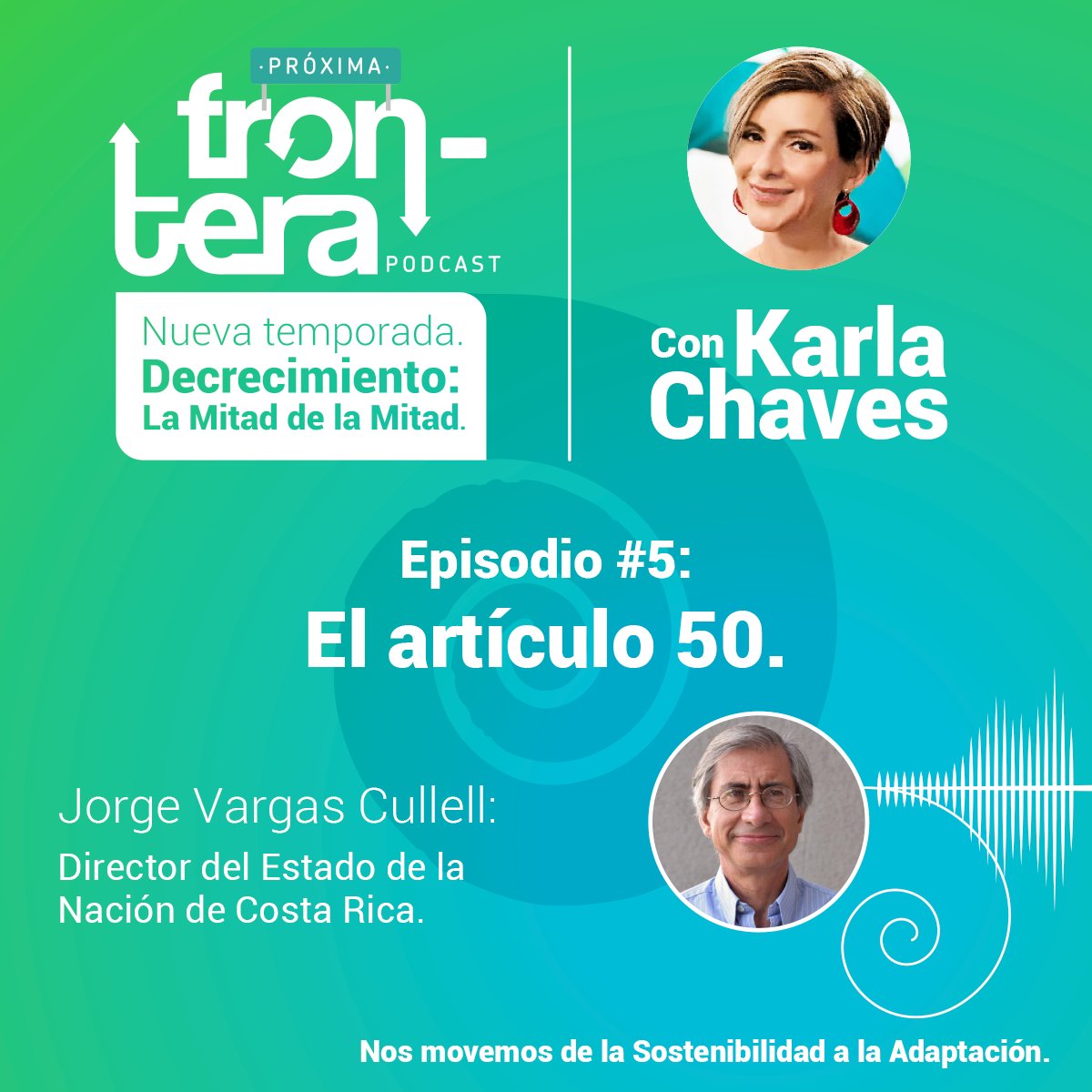#PróximaFrontera de la semana con Jorge Vargas C., Dir. Estado de la Nación, y lo he bautizado El Artículo 50 (de nuestra Constitución Política, les soplo).

Pueden escucharlo en Spotify: lnkd.in/eHJgT-F4
Gracias a <a href="/delfinocrc/">Delfino.CR</a>