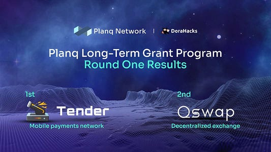 PlanqFoundation's tweet photo. 🎉Planq Grant Program round #1 Winners!🚀

Together with @DoraHacks we chose two winners for the Planq long-term Grant program.

Congrats to @Tender_Cash and @QSwapOfficial!

We are also happy to announce Round #2 will start shortly.

Get to learn Tender &amp; QSwap Below 👇 https://t.co/sVUA6Rh4EL