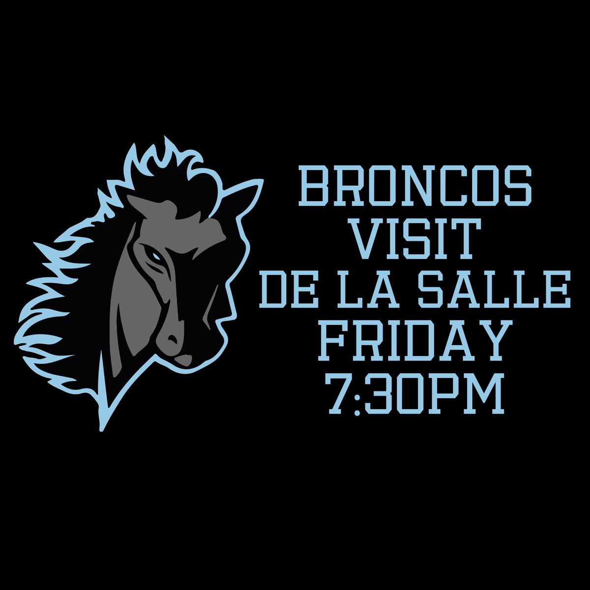 CNBroncoFB's tweet photo. Broncos on the road at De La Salle for the CIF Northern California State Division 1-AA Playoff Game Friday at 7:30pm https://t.co/GB6lChRcBX
