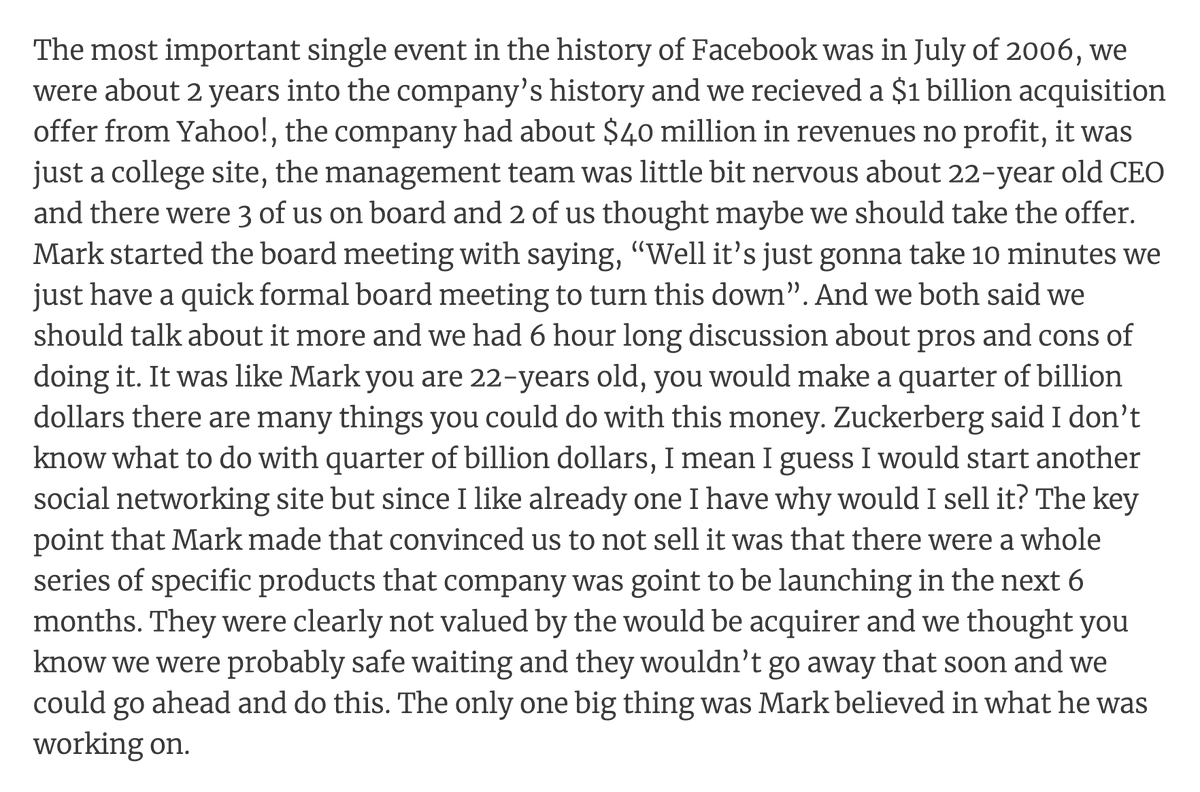 Peter Thiel on the single most important event in the history of Facebook.