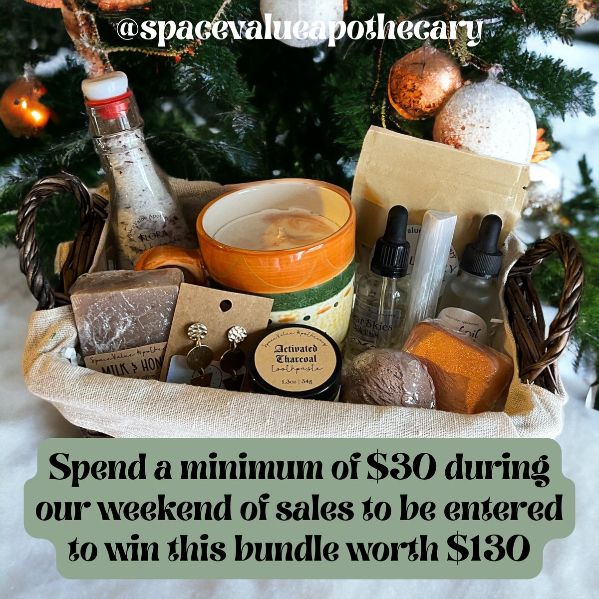 Don’t forget there’s still time to be able to win this entire bundle! Just spend a minimum of $30 by cyber Monday & you have the chance to win👀🕯️✨