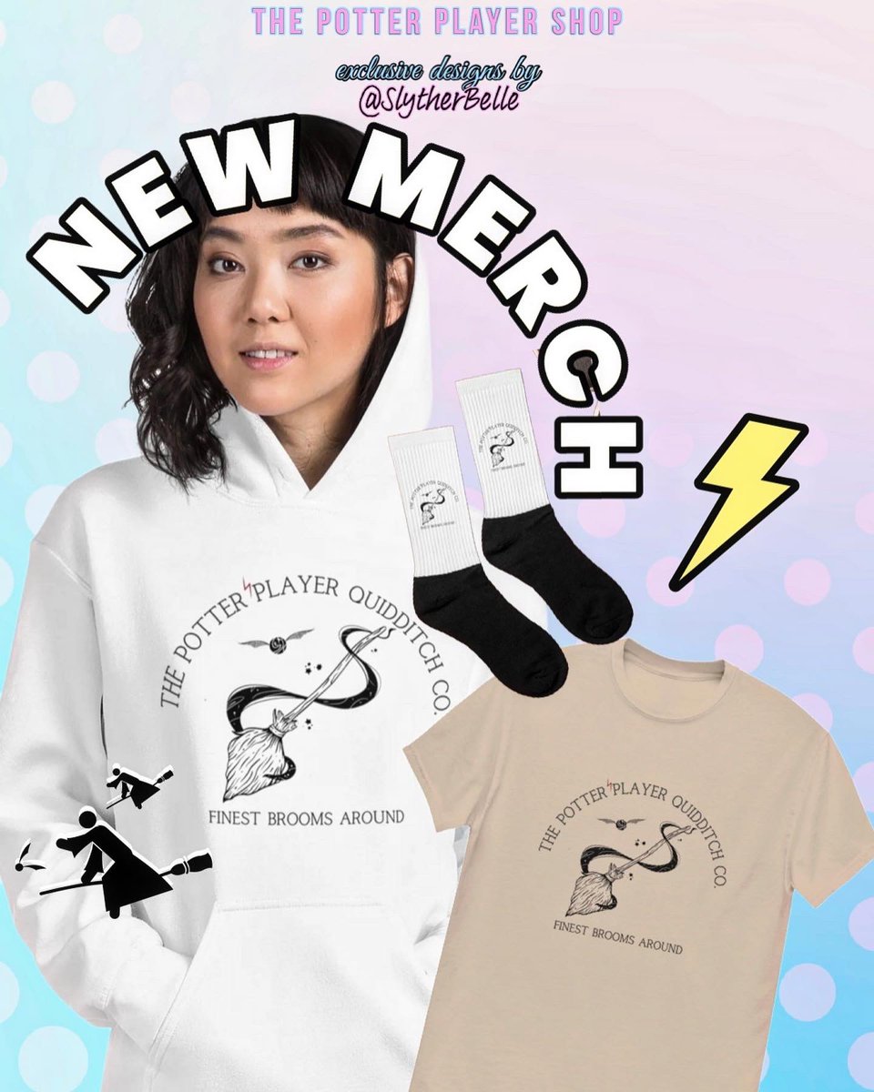 ThePotterPlayer's tweet photo. NEW MERCH⚡️ Potter Player Quidditch Collection now LIVE!🥳 👉 https://t.co/OBwTFdqJib https://t.co/g3RX4gq1To