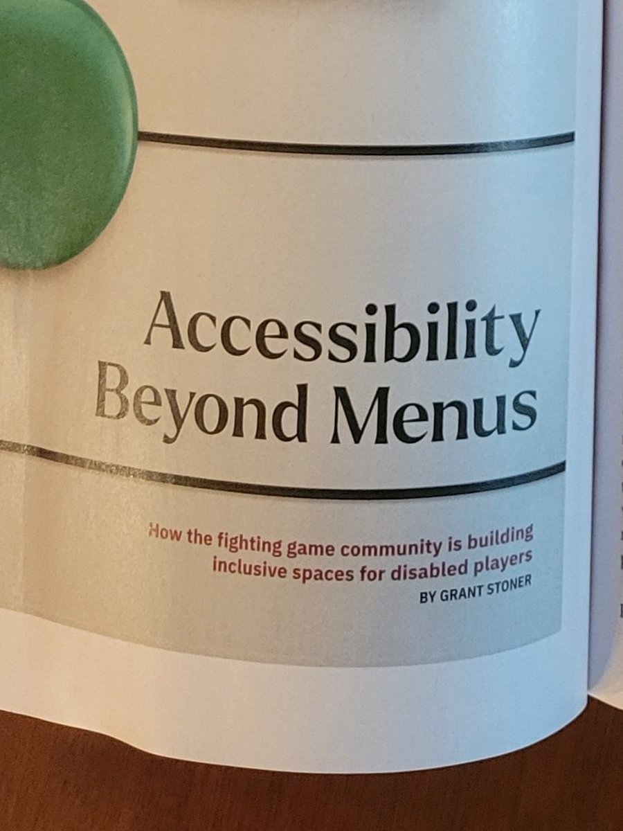 I grew up reading this magazine. It made me want to become a journalist. And now I'm holding a physical copy while reading a story I wrote. Accessibility journalism will be mainstream.