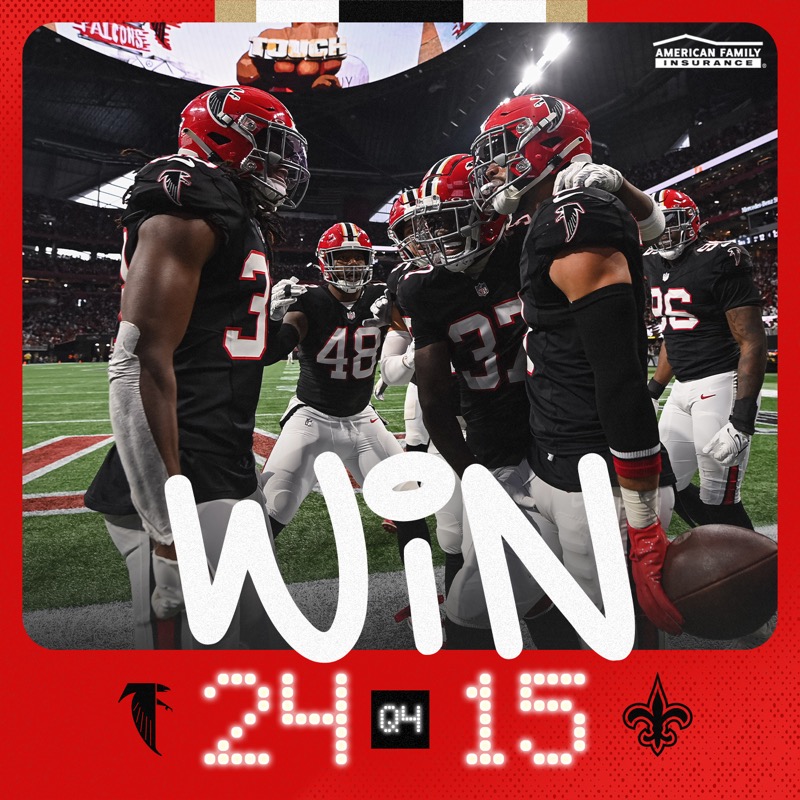 AtlantaFalcons's tweet photo. Southern hospitality or overall mean 😤