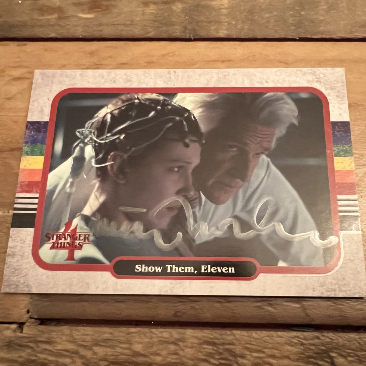 The winner of the #StrangerThings Energizer flashlight will also receive this signed #StrangerThings4 trading card from zerocool and <a href="/Topps/">Topps</a>! Repost the below for your chance to win! Good luck!