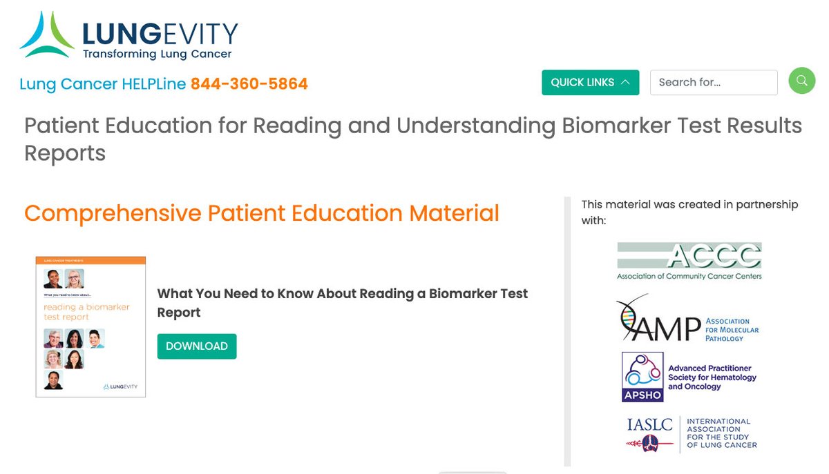 IASLC's tweet photo. Learn More about Resources to Read & Understand Biomarker Test Results here: https://t.co/70pHmXkZeG #LCAM23 #LCSM https://t.co/nOnasCXxZH