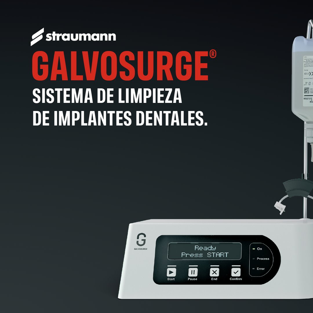 StraumannES's tweet image. GalvoSurge®. La revolución en el tratamiento contra la periimplantitis.

#Straumann #galvosurge #implantologia #periimplantitis