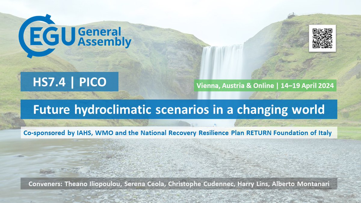 Theano Any Iliopoulou (@t_iliopoulou) on Twitter photo Interested in #future #hydroclimatic scenarios in a #changing world? 🌍💧We welcome your contributions to #EGU24 session HS7.4 <a href="/SerenaCeola/">Serena Ceola</a> <a href="/CudennecC/">Christophe Cudennec</a> H.Lins <a href="/almontanari/">Alberto Montanari</a>
🔜Apply by 01.12.23 for travel support, Deadline: 10.01.24
meetingorganizer.copernicus.org/EGU24/session/… Interested in #future #hydroclimatic scenarios in a #changing world? 🌍💧We welcome your contributions to #EGU24 session HS7.4 <a href="/SerenaCeola/">Serena Ceola</a> <a href="/CudennecC/">Christophe Cudennec</a> H.Lins <a href="/almontanari/">Alberto Montanari</a>
🔜Apply by 01.12.23 for travel support, Deadline: 10.01.24
meetingorganizer.copernicus.org/EGU24/session/…