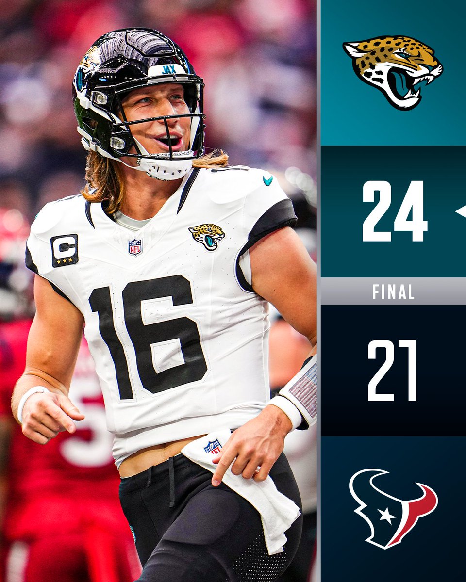 FINAL: @Jaguars sit atop the AFC at 8-3! #JAXvsHOU