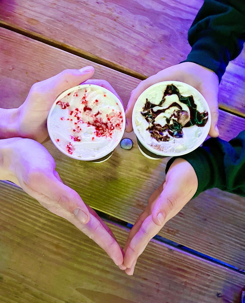 We 🤎 hot cocoa!⁠
⁠
Cozying up with a cup of pure indulgence and a winter wonderland in a cup! ❄️🩵⁠
⁠
Which flavor will you choose to sip on today? ❄️☕️⁠
⁠
✨Try one or try them all at the light show! Tickets and info in the link in the bio✨