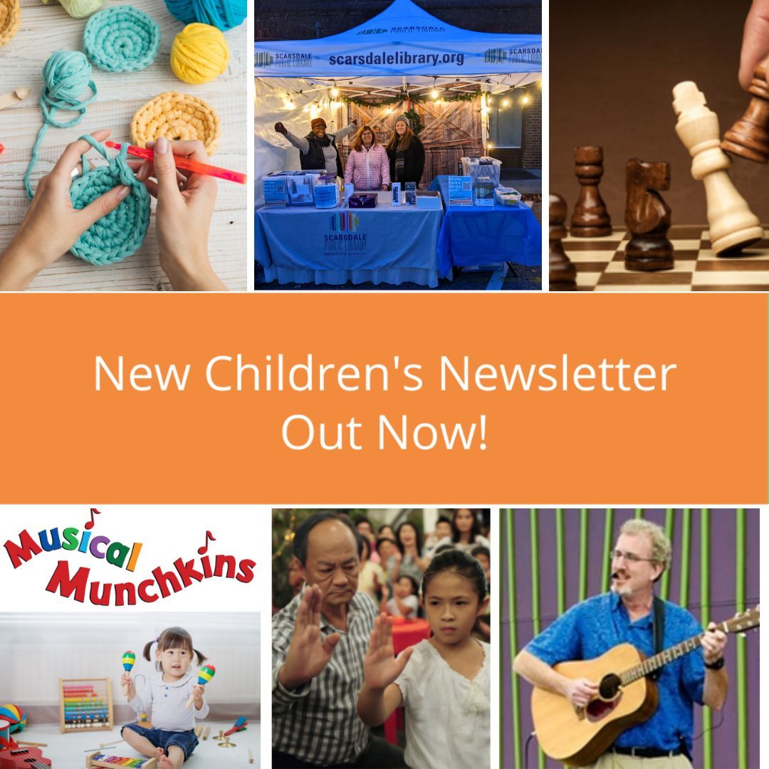 Check out our latest Children's newsletter here: buff.ly/47xmOxA 

If you are not already signed up for our newsletters, now is a great time to join our lists to be the first to know about upcoming events at the Scarsdale Public Library.
buff.ly/3N0iCyk