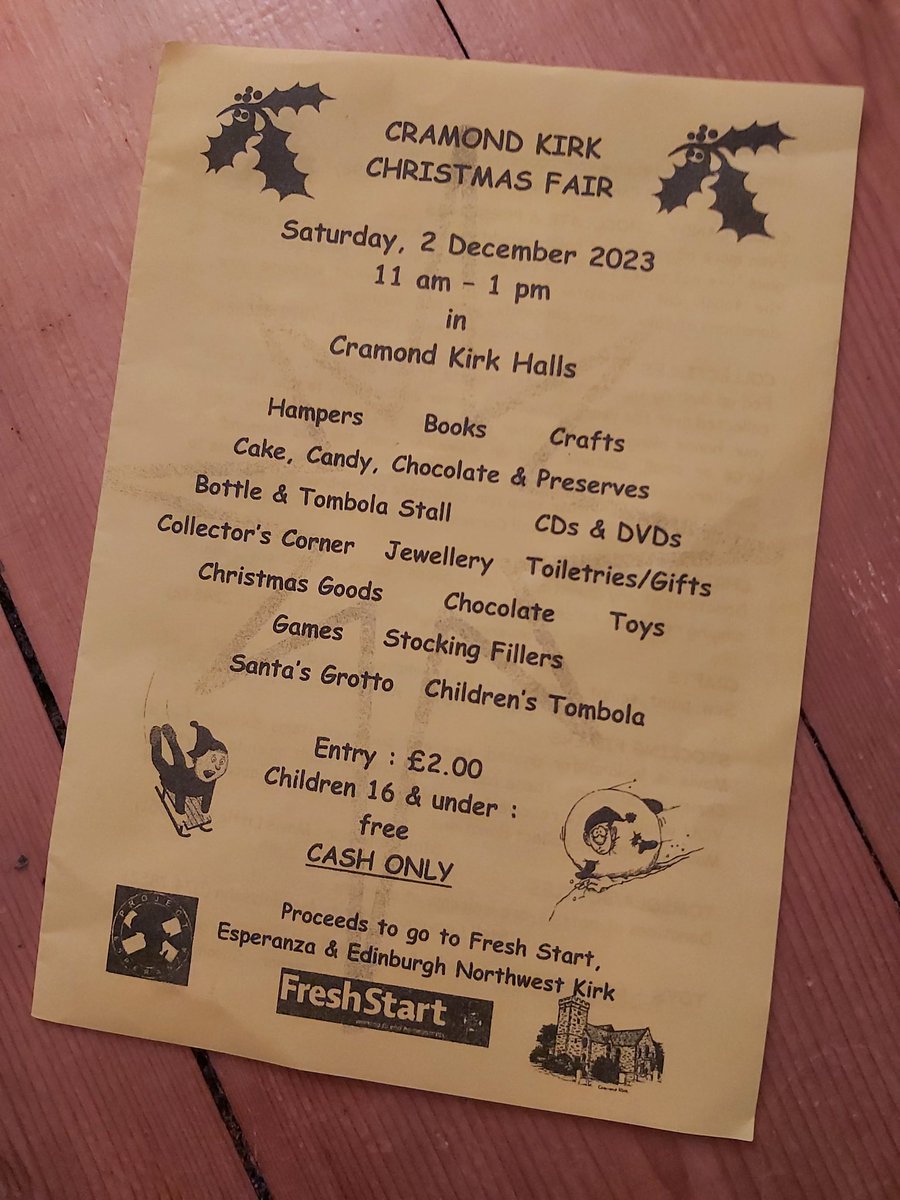 Edinburgh Northwest Kirk (@cramondkirk1) on Twitter photo Stuck for Christmas shopping ideas? Come along to our #ChristmasFair next Sat (2 Dec) 11am-1pm <a href="/cramondhalls/">Cramond Kirk Halls</a> - proceeds to be shared with <a href="/FreshStartWeb/">Fresh Start</a> & <a href="/uk_esperanza/">Project Esperanza</a>
... and bring the weans, #Santa will be there! Stuck for Christmas shopping ideas? Come along to our #ChristmasFair next Sat (2 Dec) 11am-1pm <a href="/cramondhalls/">Cramond Kirk Halls</a> - proceeds to be shared with <a href="/FreshStartWeb/">Fresh Start</a> & <a href="/uk_esperanza/">Project Esperanza</a>
... and bring the weans, #Santa will be there!