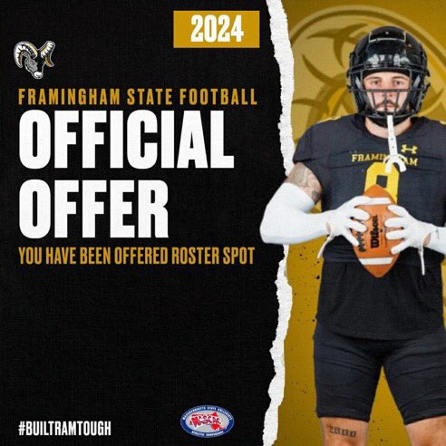 AbDavidson50's tweet photo. I’m Blessed To Receive An Offer From Framingham State
@CoachErn59 
@CoachDJTyler 
@BatmansButler44 
@SnyderTigersFB 
@alex_ruppert14 https://t.co/zbktbb1Nxh