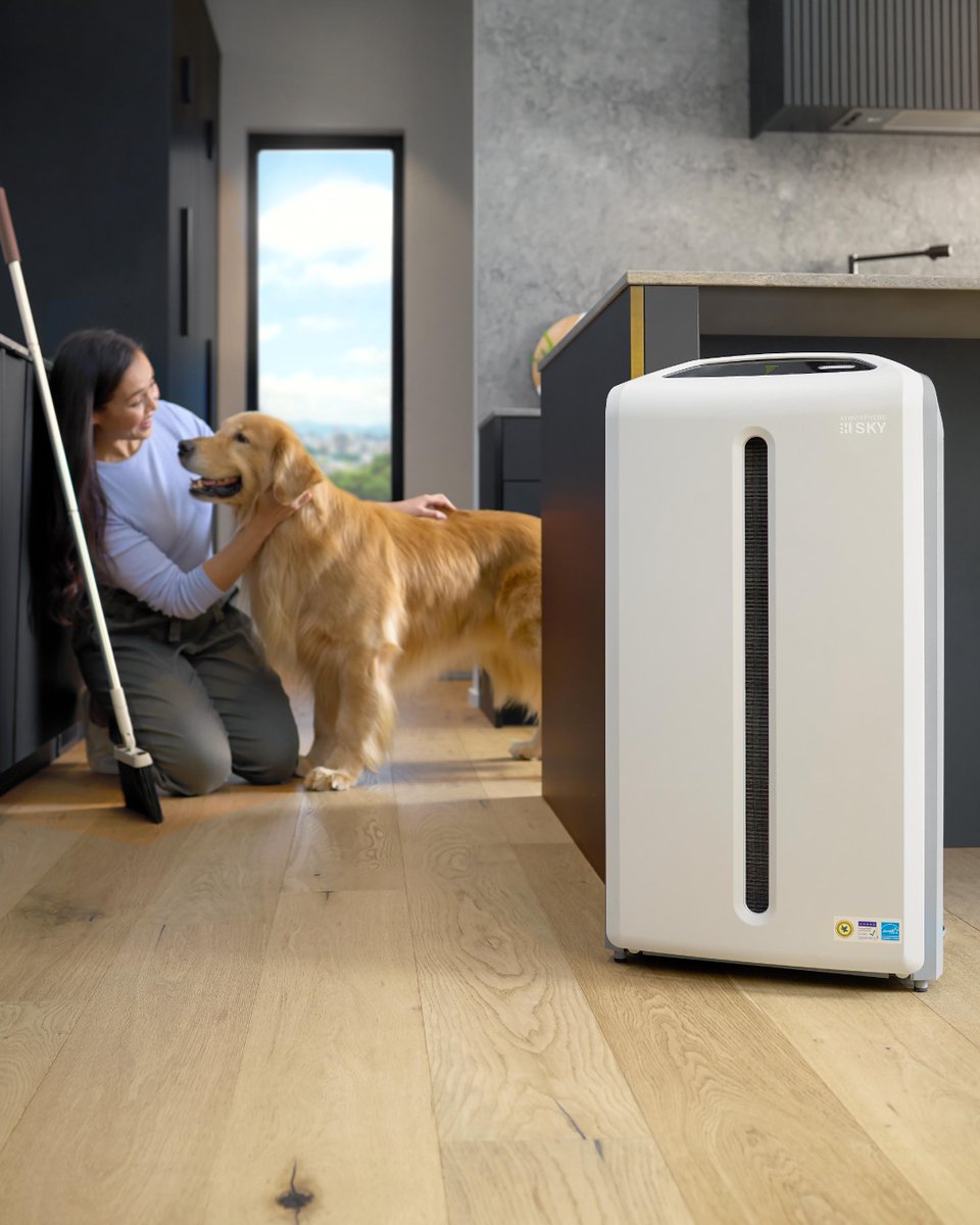 Amway's tweet photo. Clean where the broom can’t reach 🧹

The Atmosphere Sky removes 99.99% of airborne particles, so your house stays fresh, clean, and inviting for everyone. Love your home with Atmosphere 🏡
#Amway #AmwayLife https://t.co/5kKx86PuJo