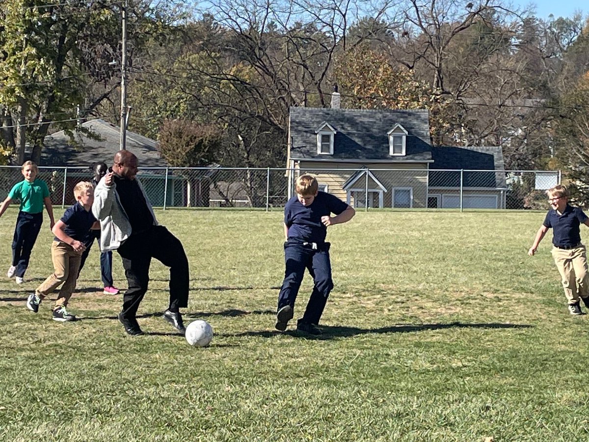 Father Raphael brings faith to the field and challenges the students of St. Theresa Catholic School to an unforgettable soccer match! ⚽️ #PlaygroundFun #SoccerShowdownon