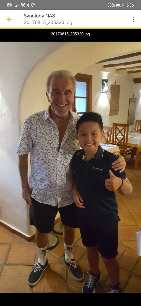 NotSoDaddyCool's tweet photo. Very saddened to hear about the passing of #TerryVenables 😢

#Euro96 will forever be my fondest memories of England playing great football ⚽

We were lucky enough to meet him in 2017 at @hotelescondido , he was such a gent and chatted football with my kids. #ripterryvenables 😍 https://t.co/tSVUGjzcz6