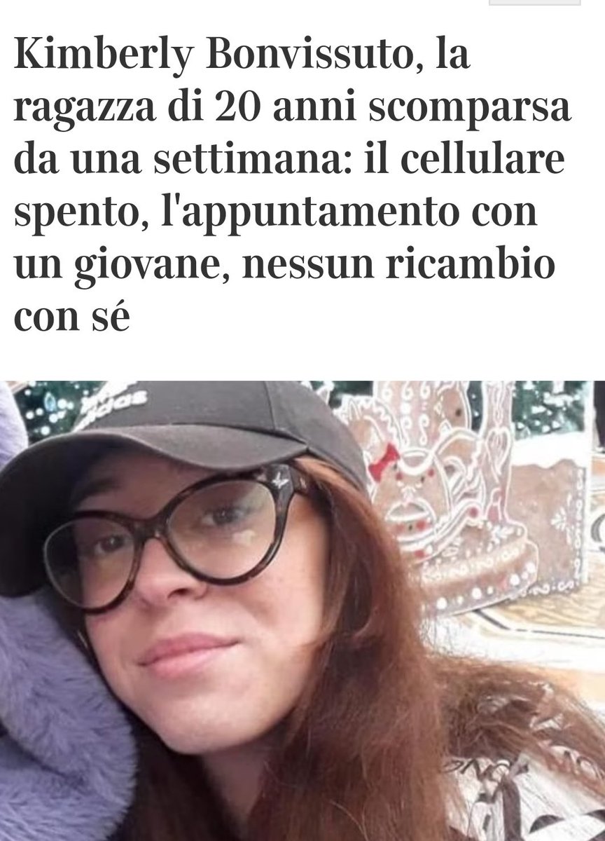 Qua_Agatha's tweet photo. Perché di #KimberlyBonvissuto nessuno parla e scrive nulla?
Perché Kimberly NON INTERESSA?
#scomparsa https://t.co/O96xjDd9gz