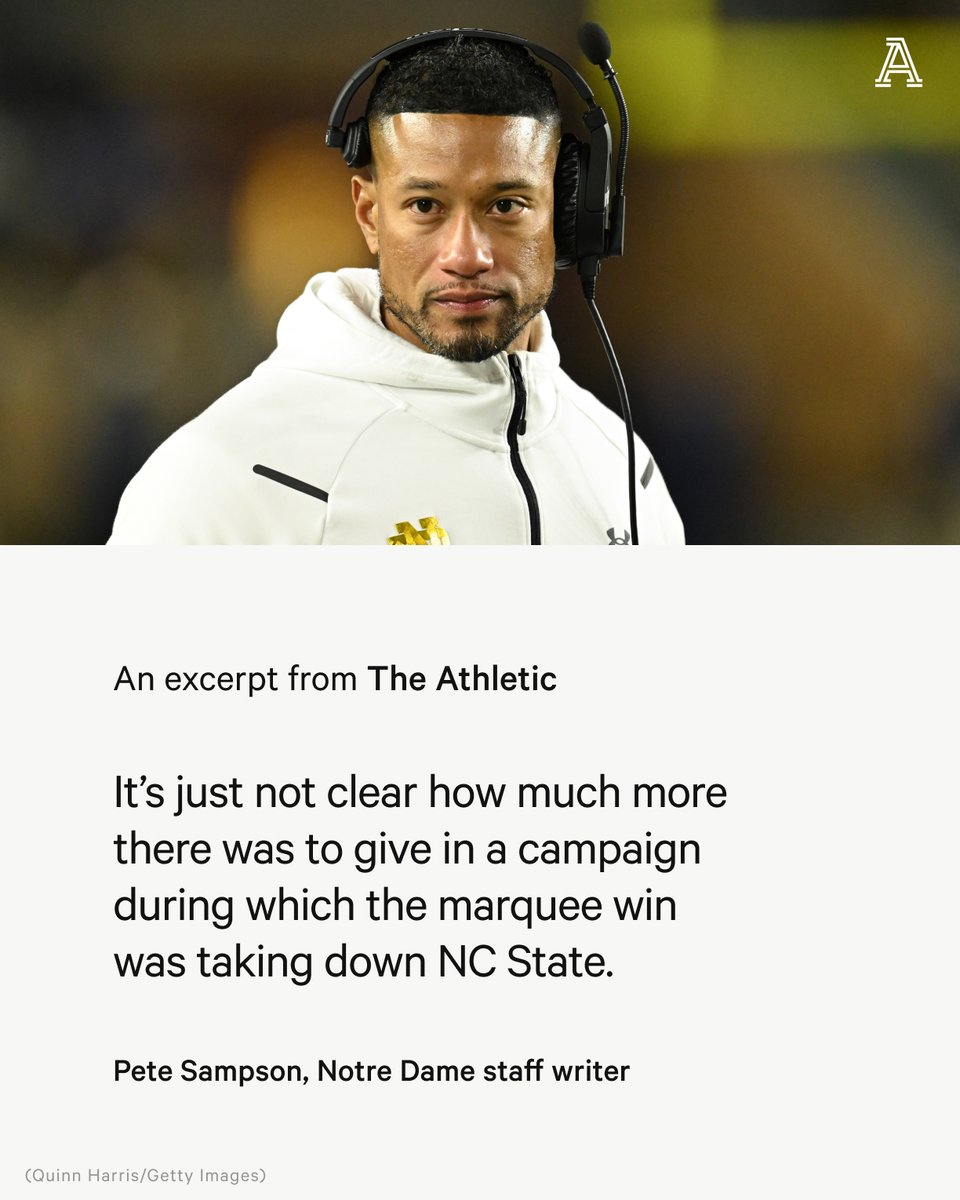 Marcus Freeman’s second season at Notre Dame left everyone wanting more. There was much good about this season for the Irish, writes @PeteSampson_. But the pressure is on Freeman to ensure this isn't a peak. theathletic.com/5089626/2023/1…