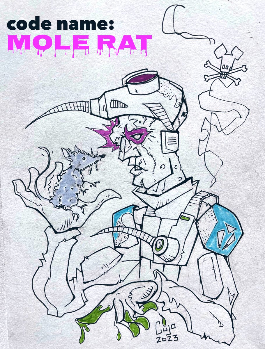 86Cujo's tweet image. even hideous things need love 🐀🐍
#joevember #gijoe #sketch