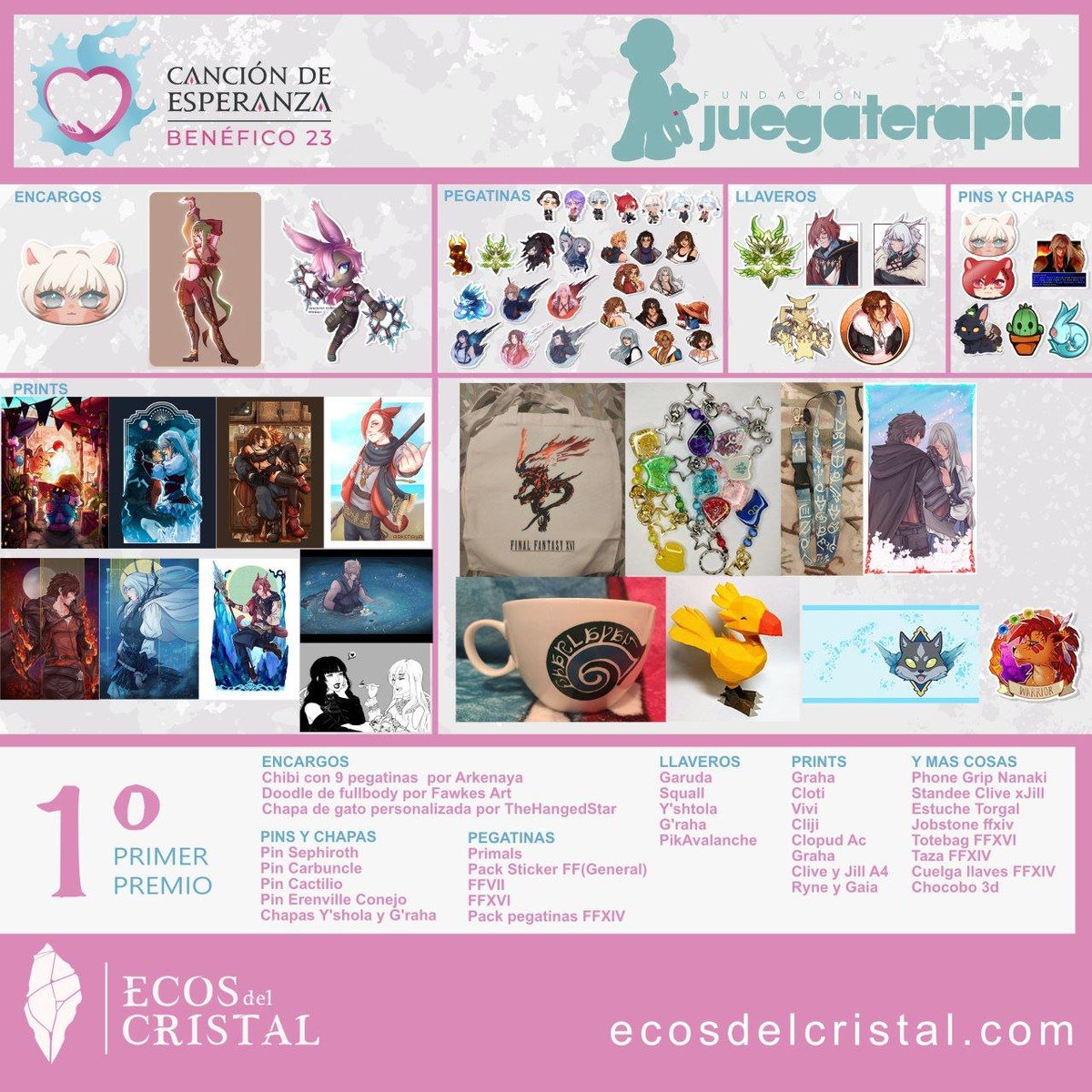 fawkesartt's tweet photo. ¡Aquí tenéis los premios del sorteo que hemos preparado para @EcosDelCristal! 💚
Os dejo el l!nk abajo, junto con el tweet que explica este precioso proyecto. ^^ https://t.co/zFLHe7uVLa