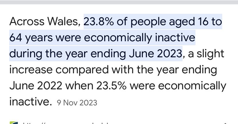RobStanton72's tweet photo. @PeteCurnow @LauraMcAllister @WelshGovernment @PrifWeinidog To make matters worse it does not.  It is based upon 16-64 year olds and is almost 24%. Shocking to think https://t.co/UNouQSqh9F