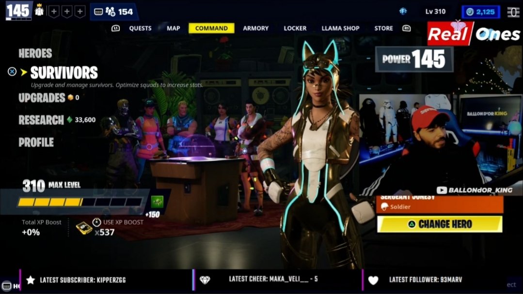 PROJECTREALONES's tweet photo. HE HAS CONQUERED! ๐ THE KING OF FORTNITE STW @ballondor_king HAS MAXXED OUT THE NEW SEASONS @FortniteGame VENTURES STW POWERLEVEL 145.19
WHAT AN INCREDIBLE JOURNEY #ENDGAME #PROGAMER #PLATINUM #HEROOFTHESTORM #REALONES #MAXPOWERLEVEL #JOINTHEMOVEMENT https://t.co/Ow2uzzmDQg