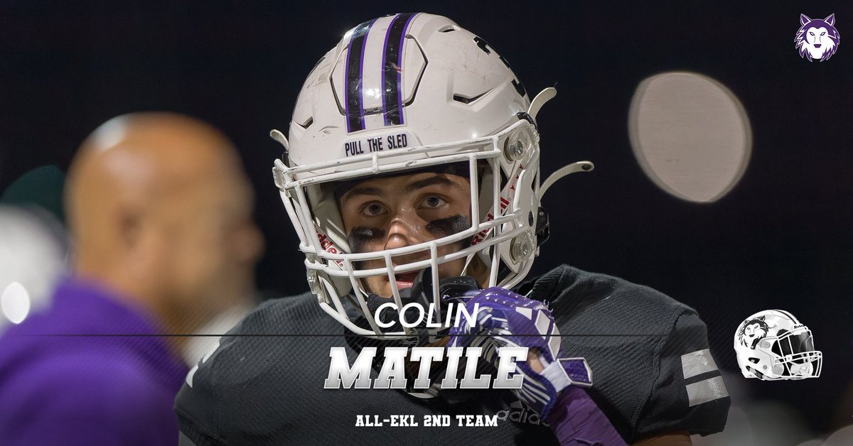 Congratulations to Colin Matile (LB) for being named 2nd Team All-EKL! #PULLtheSLED