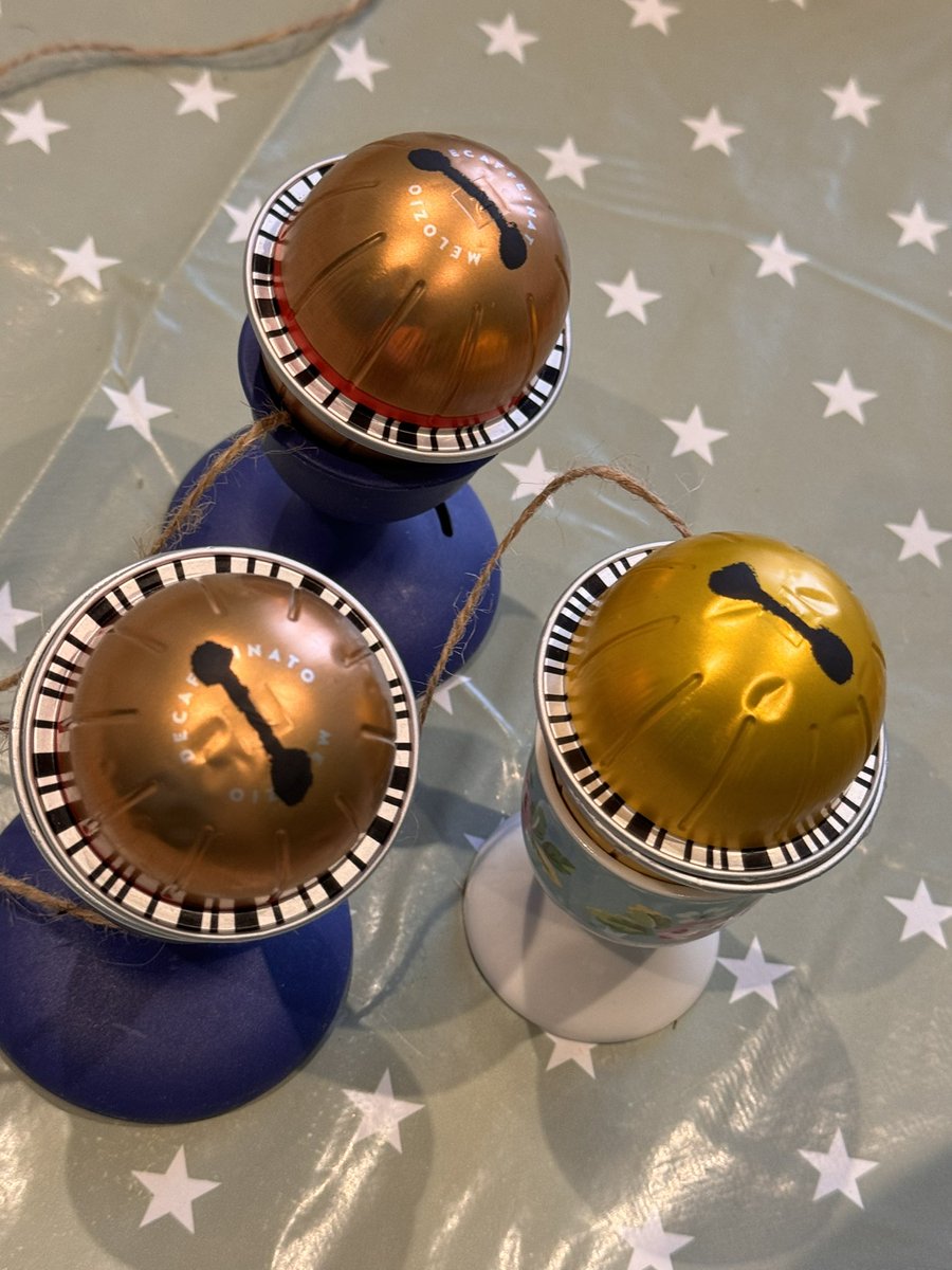 hodsonreed's tweet photo. @AbrahamsRba Fred making his Nespresso pod Jingle Bells on for the Christmas Decoration Competition https://t.co/cz5C9WHtrF