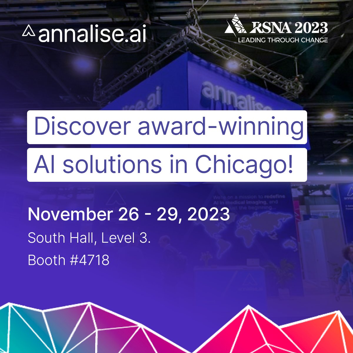 And we are on! Looking forward to meeting you if you're at #RSNA23! Head over for coffee and conversations at the @annalise_ai booth #AnnaliseInAction