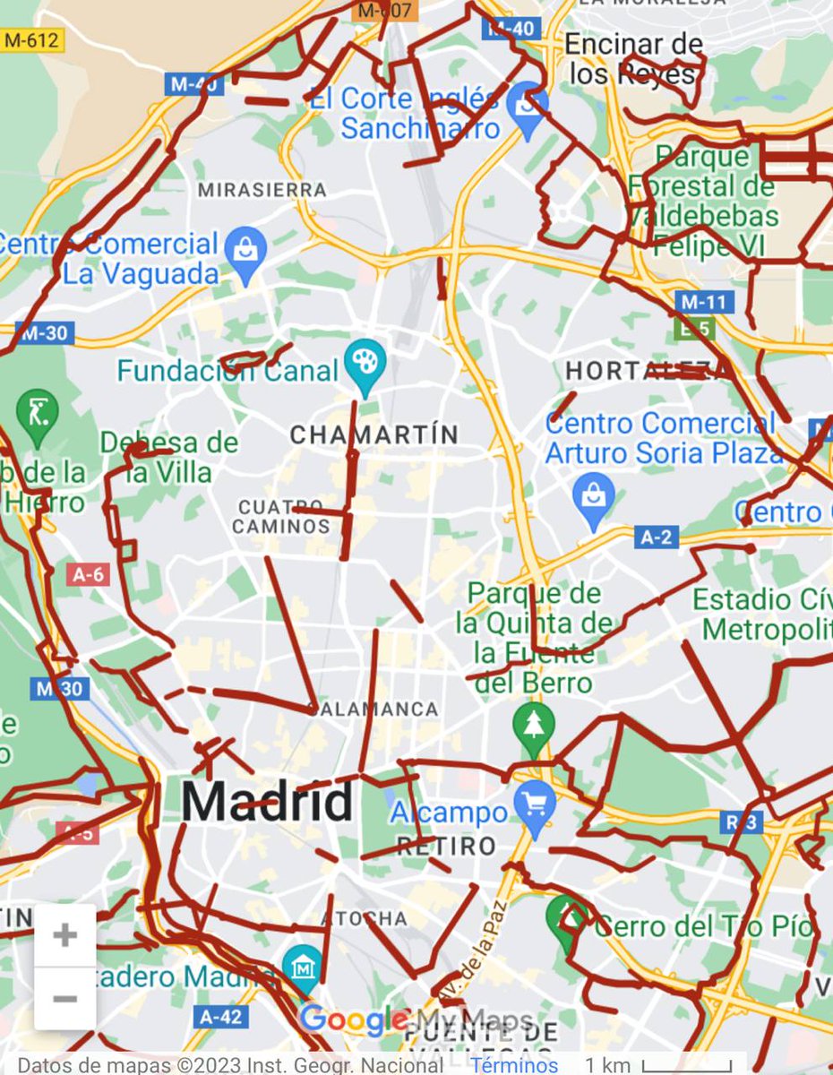 La Red Básica Ciclista de la ciudad de Madrid que podría ser y la que es. Los nuevos presupuestos de la ciudad no recogen el impulso que una capital europea del siglo XXI se merece
