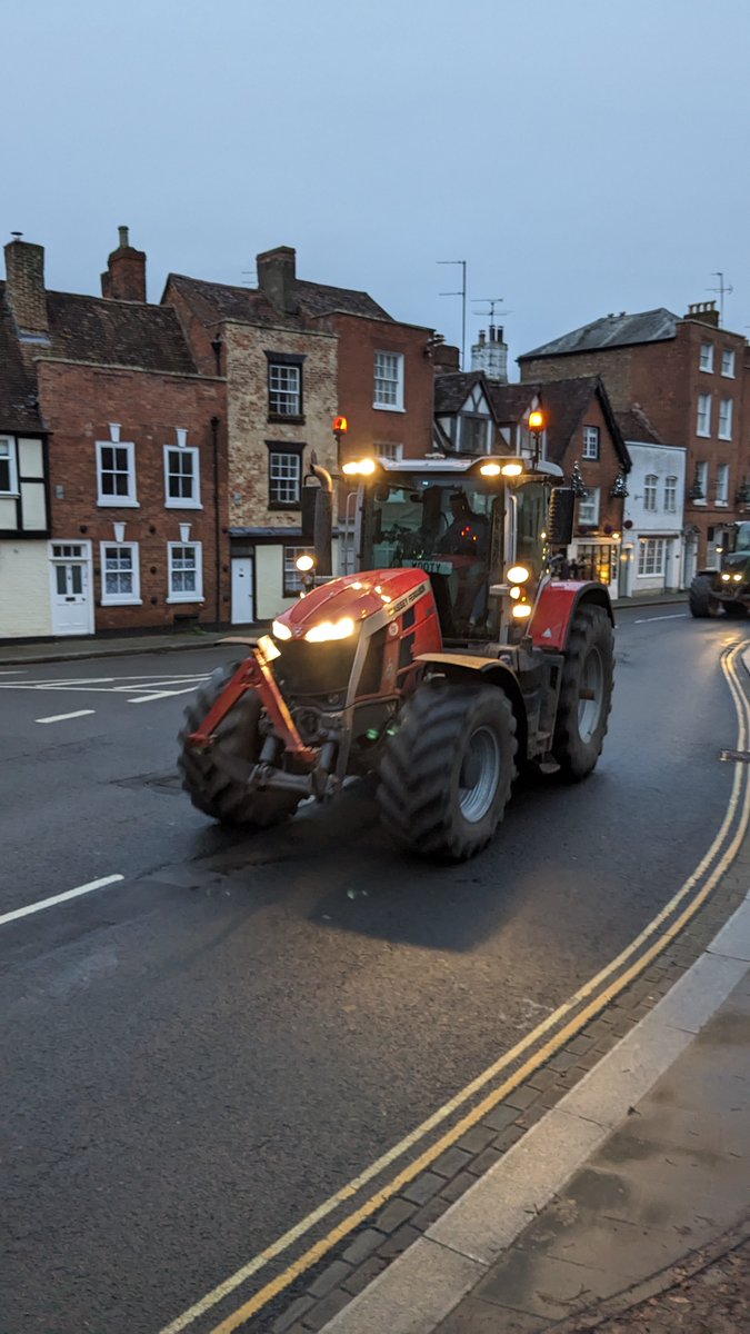 Some pics of the Tewkesbury Young Farmers convoy making its way through the town as part of its annual charity Christmas Road Run. Today, it's in aid of the Tewkesbury Foodbank.