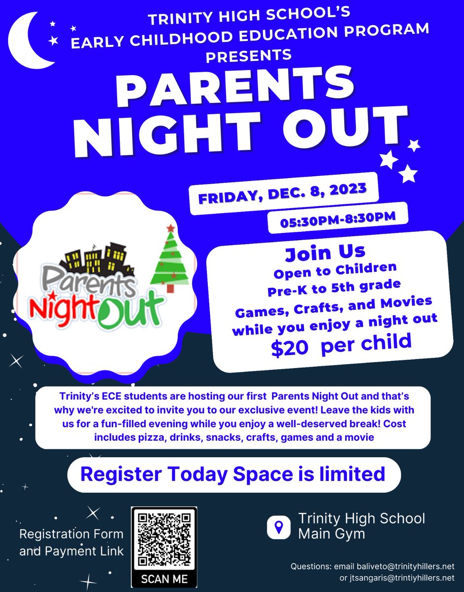 thsfcclafcs's tweet image. Join us for a great evening. Register today!  @TRINITY_MLUCAS  #eceprogram