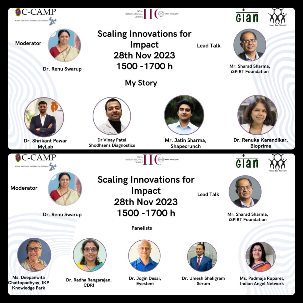 C-CAMP (@ccamp_india) on Twitter photo #1DaytoGo #PFI2023 Inaugural Day of People's Festival of Innovations Panel Session 2
Theme: Scaling Innovations for Impact moderated by Dr <a href="/RenuSwarup/">Dr. Renu Swarup</a>, Former Secy <a href="/DBTIndia/">Department of Biotechnology</a> & MD <a href="/BIRAC_2012/">DBT-BIRAC</a>
Lead talk by Sharad Sharma <a href="/Product_nation/">ProductNation/iSPIRT</a> iSPIRT Foundation
Kick Off Panel on My #1DaytoGo #PFI2023 Inaugural Day of People's Festival of Innovations Panel Session 2
Theme: Scaling Innovations for Impact moderated by Dr <a href="/RenuSwarup/">Dr. Renu Swarup</a>, Former Secy <a href="/DBTIndia/">Department of Biotechnology</a> & MD <a href="/BIRAC_2012/">DBT-BIRAC</a>
Lead talk by Sharad Sharma <a href="/Product_nation/">ProductNation/iSPIRT</a> iSPIRT Foundation
Kick Off Panel on My