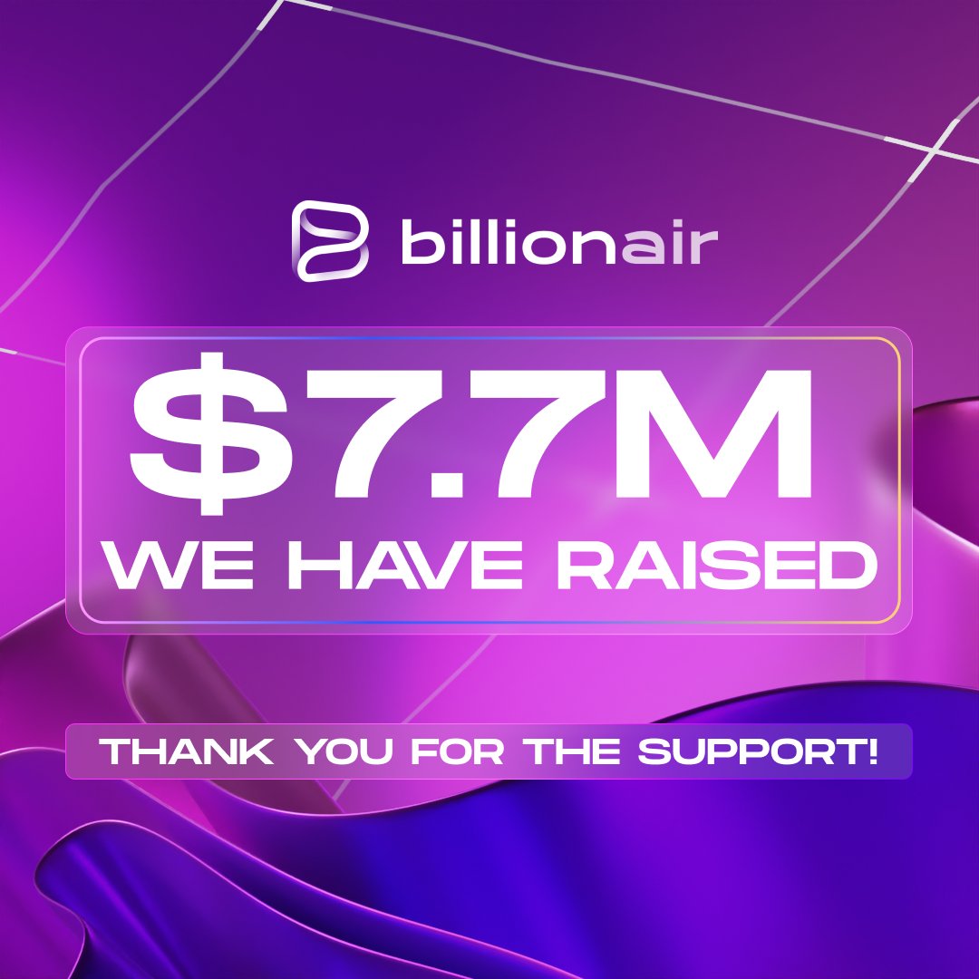 billionair_app's tweet photo. 🚨 The revolution is on! 🔥
📈 We've raised over $7.7M in our pre-sale, and we're just getting started. The excitement is palpable. Don't be left behind! 💎
Join now: https://t.co/ZlOHRzZxPh 🚀
#Crypto #PreSale #Web3 #Revolution #BeAPart #SharingRevenue #Staking #Lottery #dApp #GameFi #Web3OnlineCasino