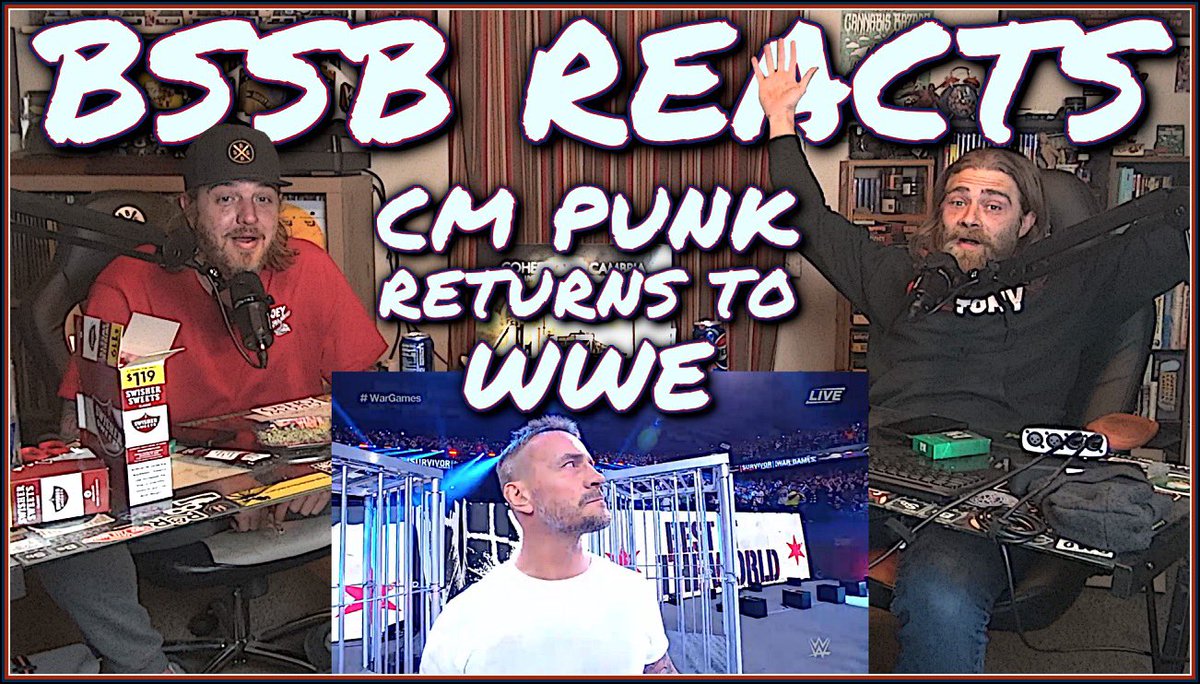 BSSBpodcast's tweet image. Mark and Eric watch CM Punk return Live at Survivor Series War Games 2023 and react.

youtu.be/Cyy9kWTdg_c?si…

#CmPunk #CMPunkreturn #CMPunkWWE 
#BSSBpodcast #BluntSmokersSmokeBlunts #BSSBreacts