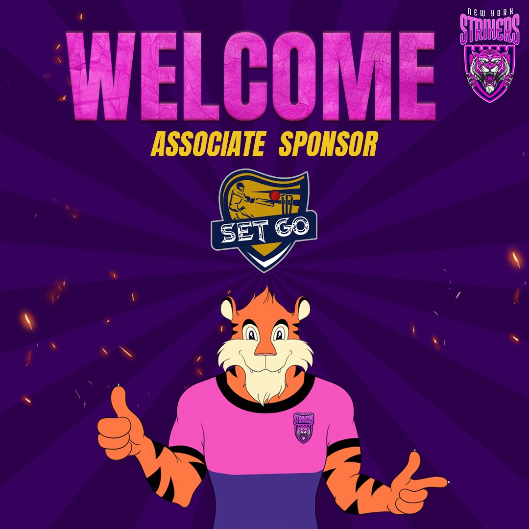 NewYorkStrikers's tweet photo. A huge shoutout to our latest sponsor SET GO!
#NewYorkStrikers #NYSSquad #T10League
#ADT10 #CricketsFastestFormat
#AbuDhabiT10 #StrikeFearlessly #SetGo https://t.co/rxObmQrVk0
