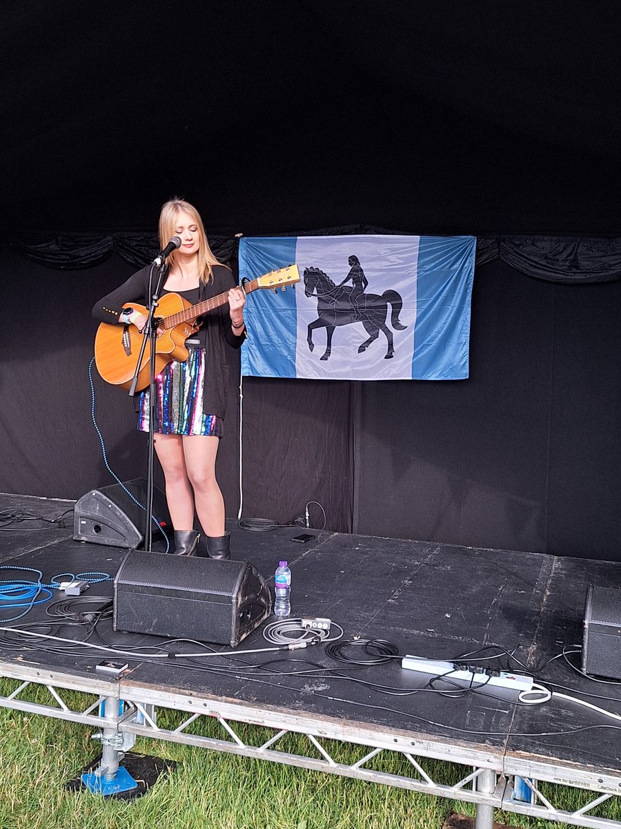 Happening tonight, @ChrissieDux will be playing live her recently released #Justify here in Coventry. Photo taken from #Godivafestival2023