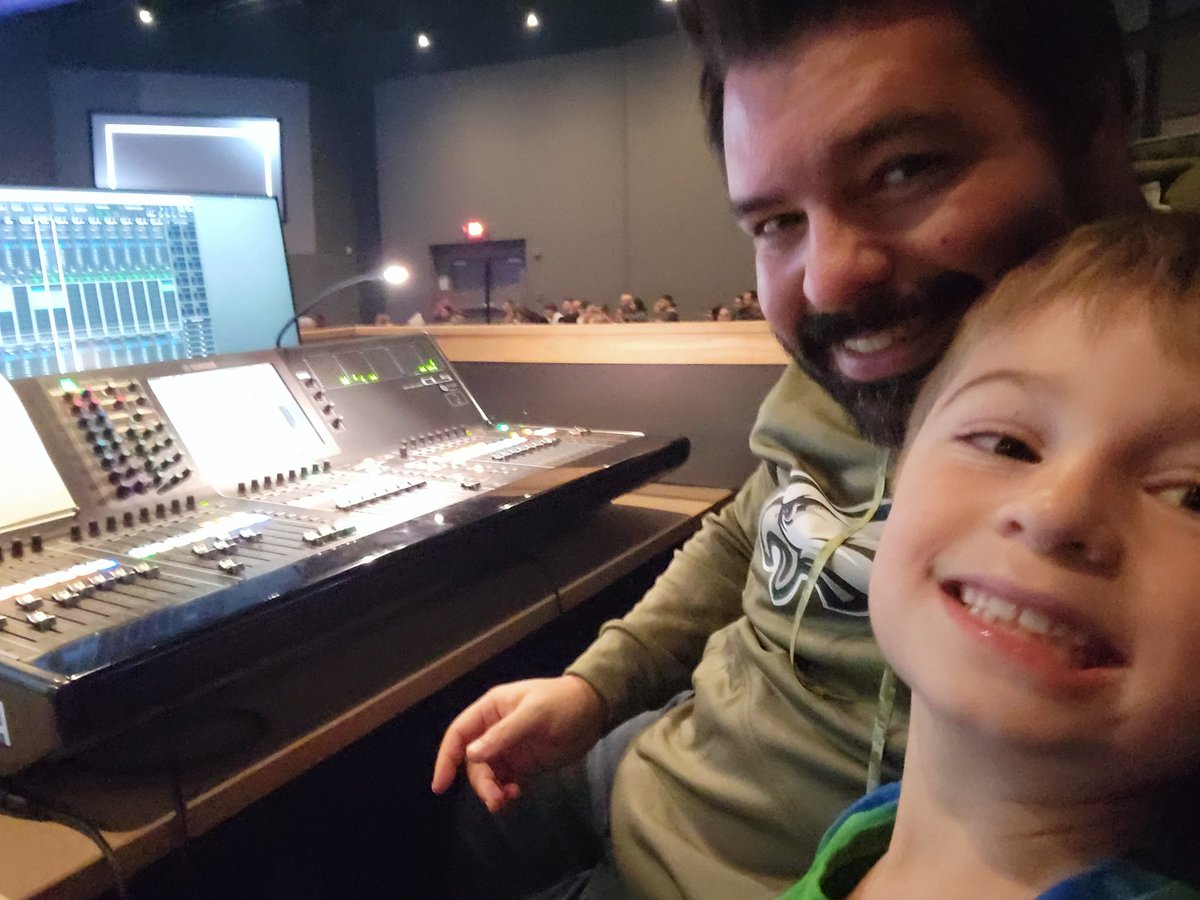 The next generation learning the tech booth at church! #ilovemychurch