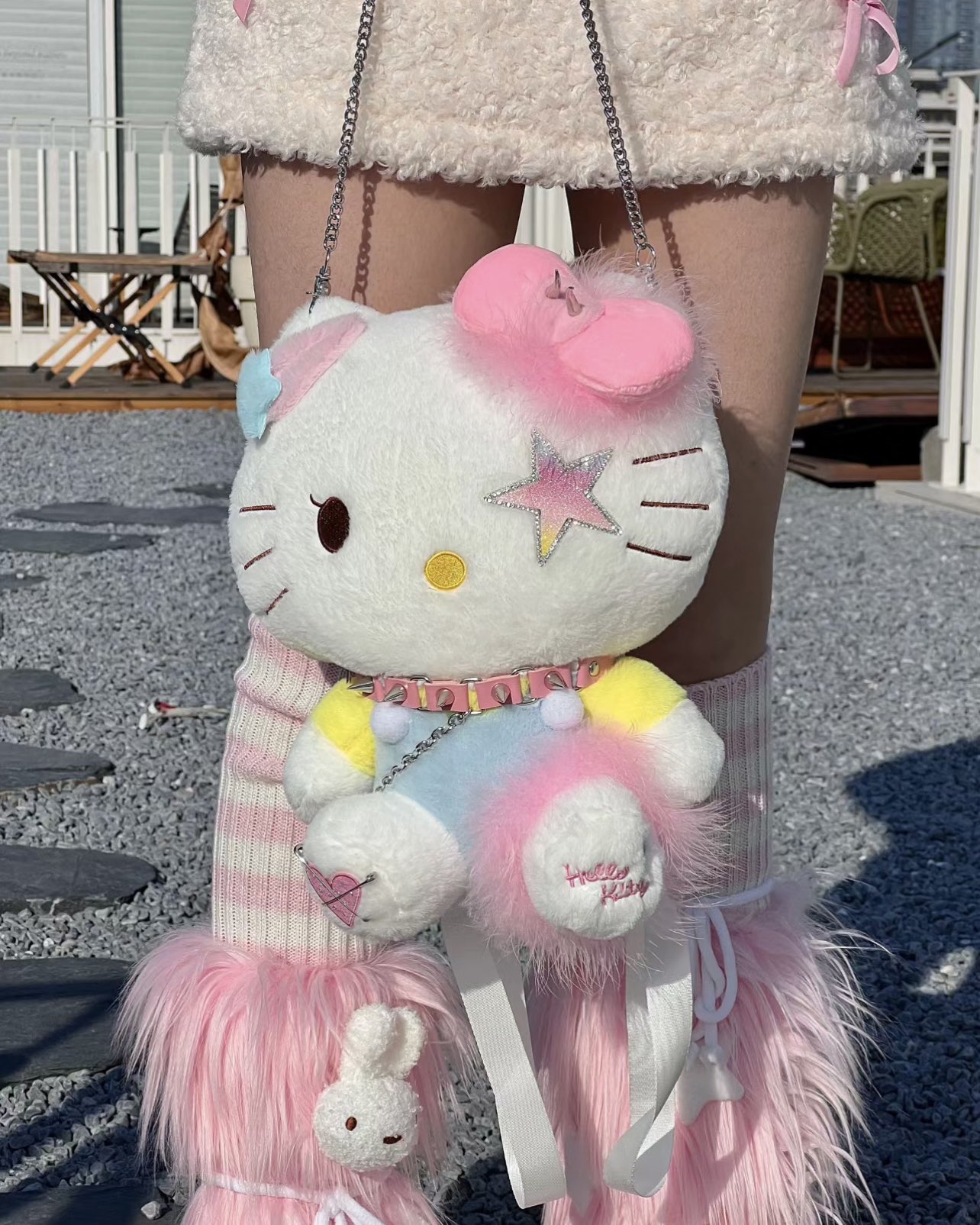 Goth hello kitty plush backpack sale