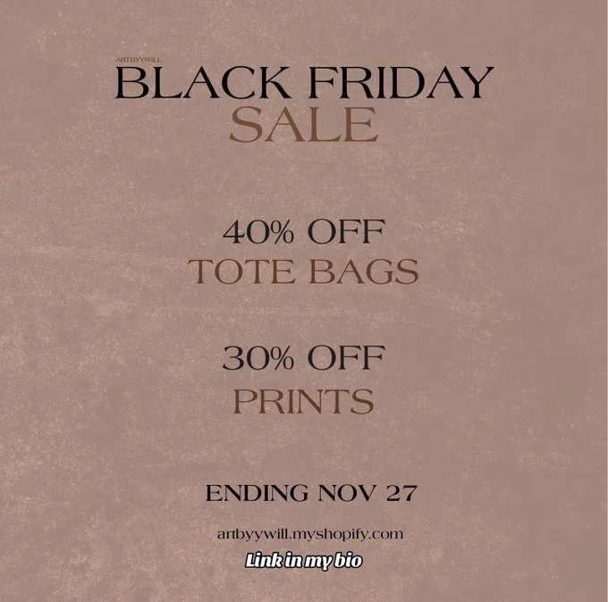 Just a reminder that my sale ends tomorrow!! Prints starting at $21 &amp; $24 tote bags ending  