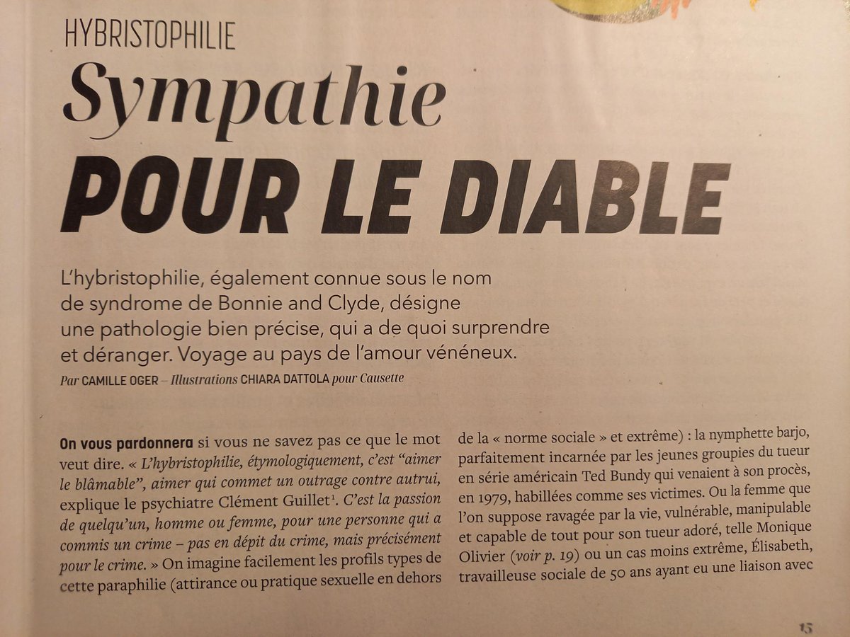 ClementGuillet3's tweet photo. Après quelques citations dans Le Monde diplomatique ou Causette,  le sujet des femmes amoureuses des criminels sera un chapitre dans un livre collectif avec Boris Cyrulnik
L'article original :  https://t.co/QGHtvKoKwO... https://t.co/0oelMUo7nT