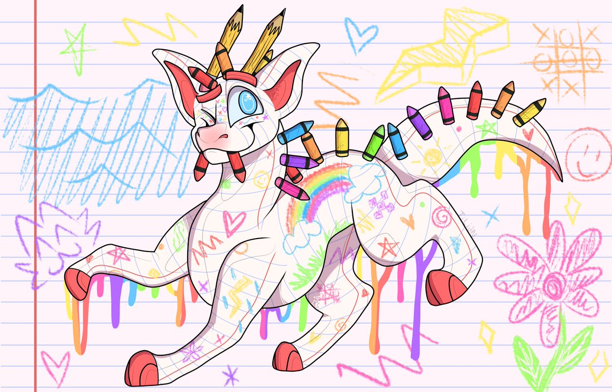 pizzadoqq's tweet photo. Some art I made of Crayon! @_GLITTERTEETH_ I hope ya like!!! :> https://t.co/pufhqE4J8z