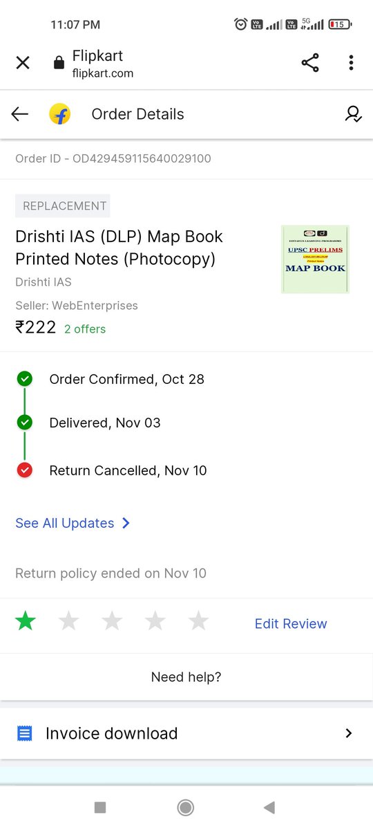 Sumit_210392's tweet photo. Alert customers!! 
Now a days, flipkart is showing the image of a book, but at the time of delivery it is photocopied notes. 
And when it comes to returning the prepaid parcel to the delivery boy, he will not come to receive nd at last no option is left.,money wasted!! https://t.co/lxE8JYrSrd