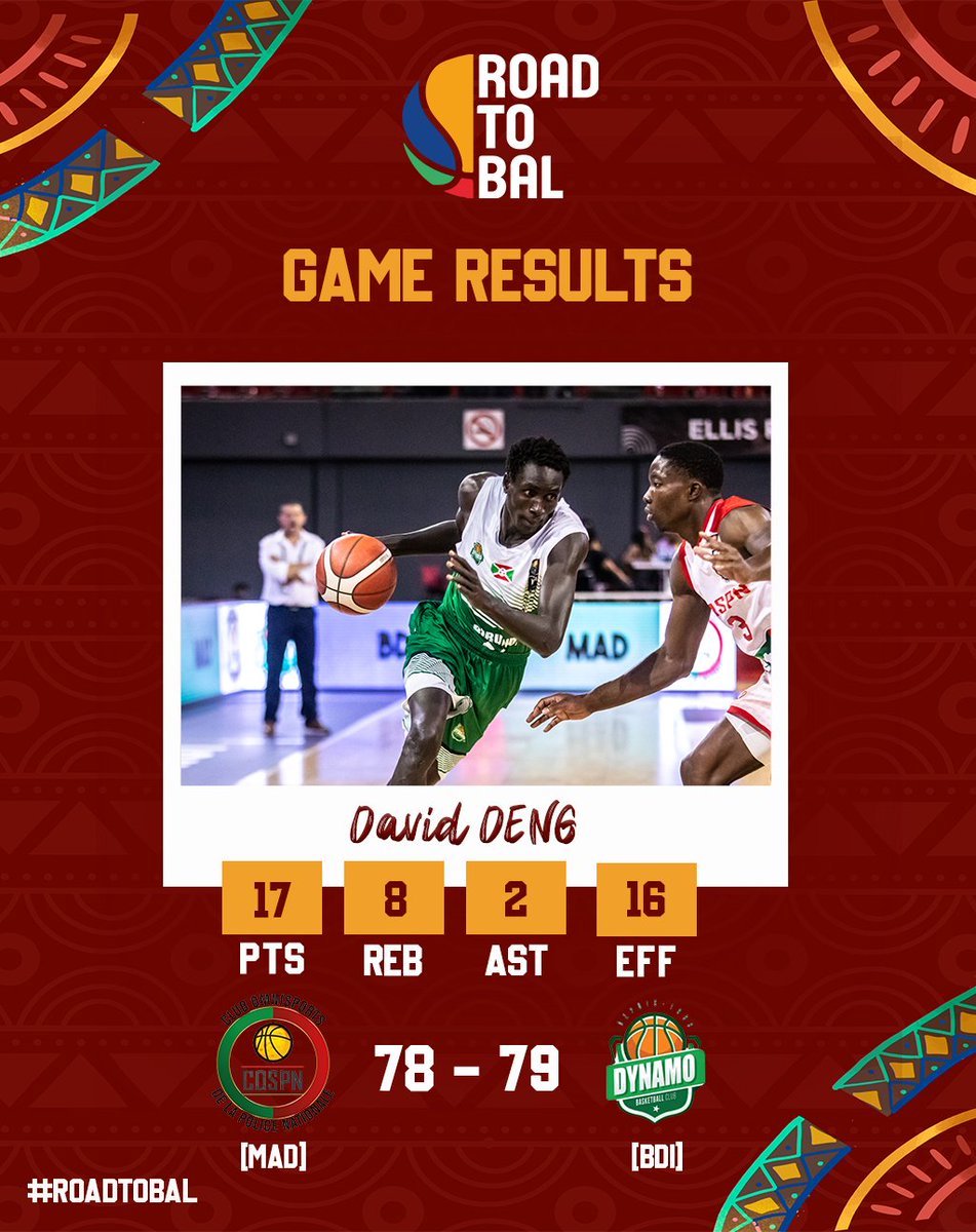 Road To BAL (@roadtobal) on Twitter photo 😱 What a thriller at Ellis Park Arena as Burundi 🇧🇮 champs <a href="/DynamoBbc/">Dynamo BBC</a>, deny 🇲🇬 COSPN by a point to claim last #theBAL spot! 🔥
#Elite16 #RoadToBAL 😱 What a thriller at Ellis Park Arena as Burundi 🇧🇮 champs <a href="/DynamoBbc/">Dynamo BBC</a>, deny 🇲🇬 COSPN by a point to claim last #theBAL spot! 🔥
#Elite16 #RoadToBAL